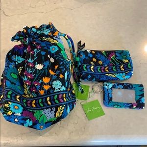 Vera Bradley drawstring bag set